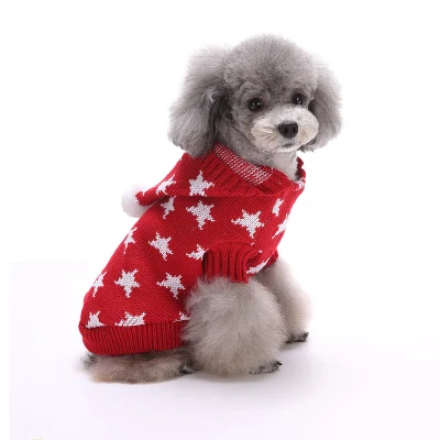 Suéter unissex para animais de estimação de férias de Natal com chapéu para cães menino masculino menina